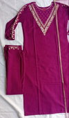 Bs 150 Blend Cotton With Embroidery Work Kurti With Bottom Dupatta Wholesale Online
